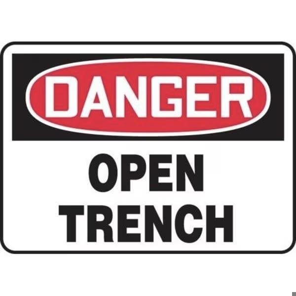 Accuform OSHA DANGER SAFETY SIGN OPEN TRENCH MCRT032VA MCRT032VA - main